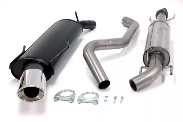 Simons Chrome steel sports exhaust system 90/120 mm oval for SAAB 9-5 Turbo 2.0/2.3 sedan/station wagon For models WITH an opening in the rear bumper