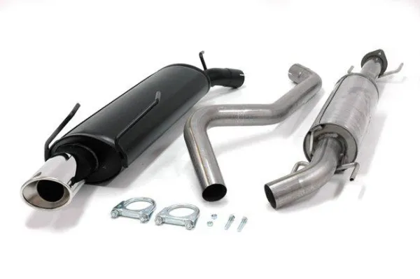 Simons Chrome Steel Sport Exhaust System 90/120 mm Oval for SAAB 9-5 Turbo 2.0/2.3 Sedan/Station Wagon For models without an opening in the rear bumper