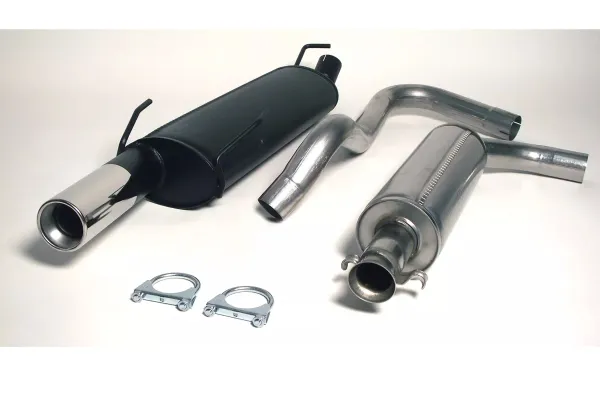 Simons Chrome steel sports exhaust system 90 mm round for SAAB 900 2.0T Coupé & Convertible #1