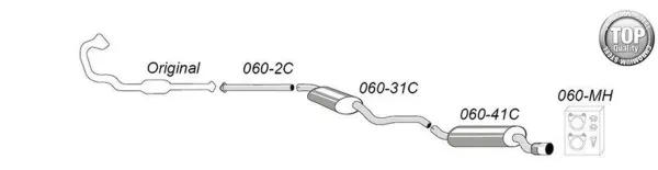 Simons Chrome Steel Sport Exhaust System 90 mm Round for SAAB 9000 CS Turbo 2.0/2.3/Aero