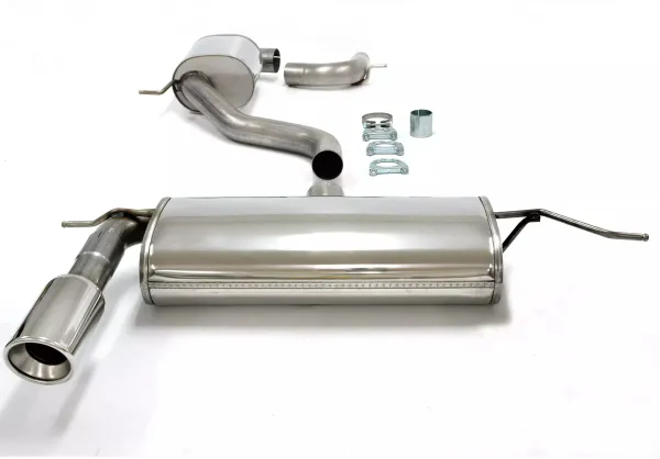 Simons Stainless steel sports exhaust system 1x100 mm for Audi A3 (8P) 2WD 1.4TFSi/2.0TFSi EC approval