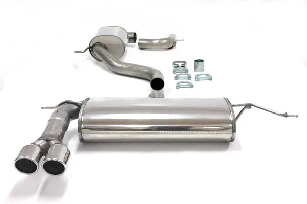 Simons Stainless steel sports exhaust system 2x80 mm for Audi A3 (8PA) 2WD Sportback 1.4TFSi/2.0TFSi EC approval