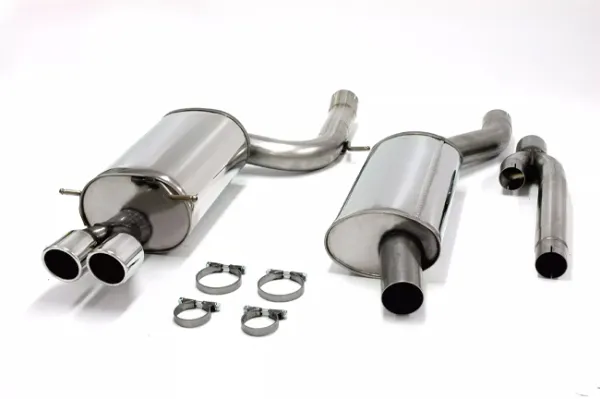 Simons Stainless steel sports exhaust system 2x80 mm for Audi S4 Quattro sedan/Avant/station wagon 2.7 EC approval