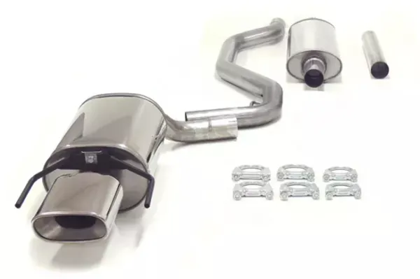 Simons Stainless Steel Sport Exhaust System 85 x 150 mm Square for SAAB 9-3 Turbo (58L Tank)