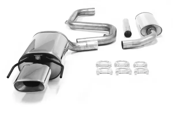 Simons Stainless steel sports exhaust system 85 x150 mm angular for SAAB 9-3 Turbo (61L tank)