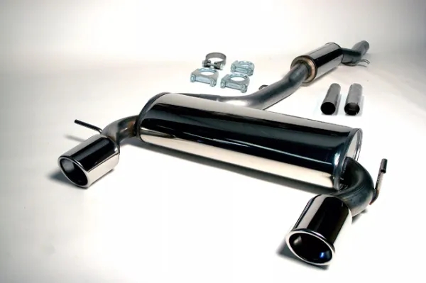 Simons Stainless steel sports exhaust system duplex 100 mm for Audi TT 8N Quattro Coupé/Roadster 1.8T EC approval