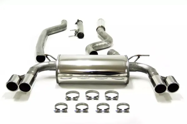 Simons stainless steel sports exhaust system Duplex 2x 80 mm for BMW F30 320i, 328i