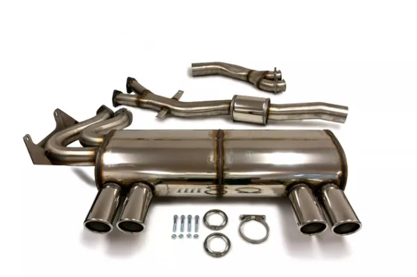 Simons Stainless steel sports exhaust system Duplex 2x80 mm for BMW E46 M3 Coupé/Convertible/CSL