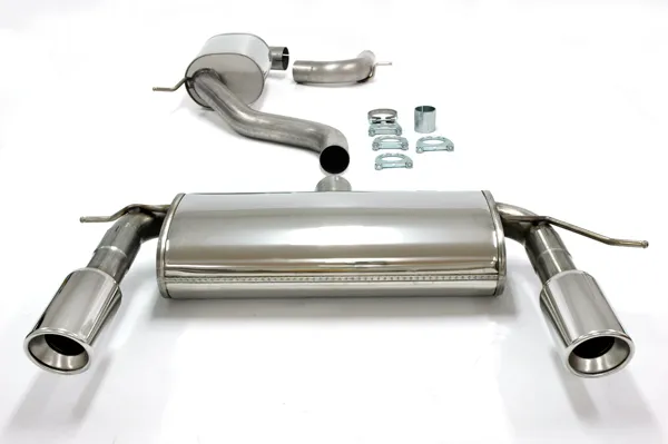 Simons Stainless steel sports exhaust system Duplex L+R 1x100 mm for Audi A3 (8P) 2WD 1.4TFSi/2.0TFSi EC approval