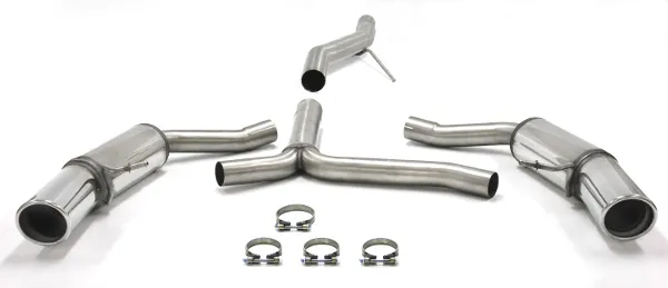 Simons Stainless steel sports exhaust system Duplex L+R 1x100 mm for Audi A5 (B8) 2wd/Quattro Coupe/Sportback/Cabrio 2.0TDI EC approval (registration-free)