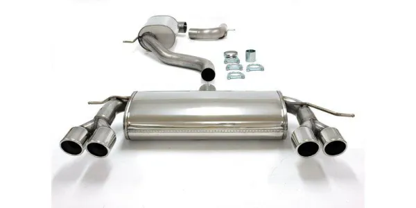 Simons Stainless steel sports exhaust system Duplex L+R 2x80 mm for Audi A3 (8P) 2WD 1.4TFSi/2.0TFSi EC approval