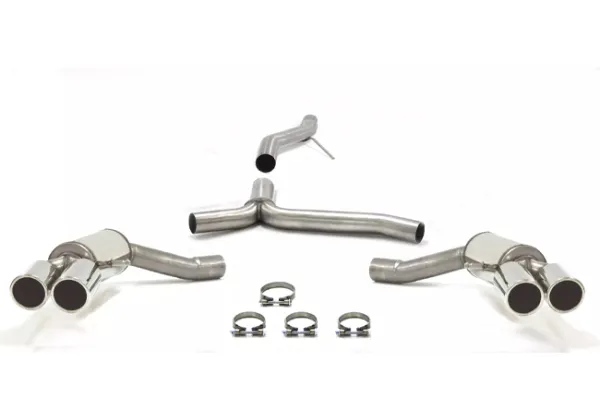 Simons Stainless steel sports exhaust system Duplex L+R 2x80 mm for Audi A4 (B8) 2wd/Quattro sedan/avant/allroad/station wagon 2.7TDI/3.0TDI EC approval (registration-free)