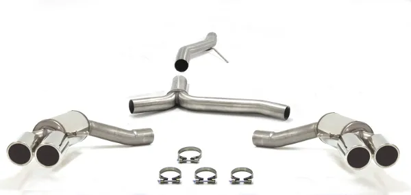 Simons Stainless steel sports exhaust system Duplex L+R 2x80 mm for Audi A5 (B8) 2wd/Quattro Coupe/Sportback/Cabrio 2.0TDI EC approval (registration-free)