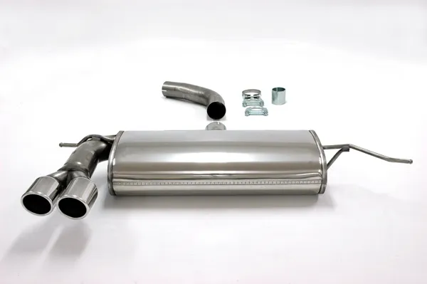 Simons Stainless steel sport rear silencer 2x80 mm for Audi A3 (8P) 2WD 1.4TFSi/2.0TFSi EC approval