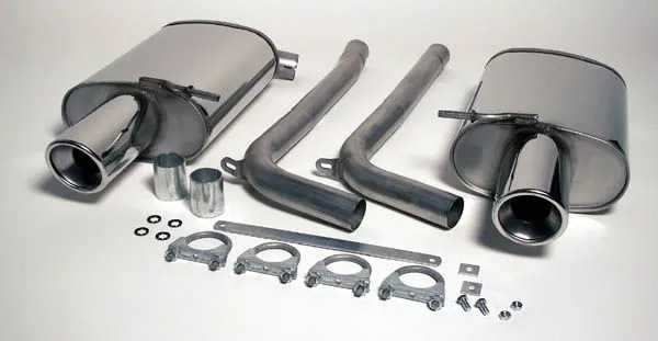 Simons Stainless steel sport rear muffler Duplex L+R 1x100 mm for Audi A4 (B6/B7) Quattro Cabrio 1.8T/2.0TFSI EC-approval