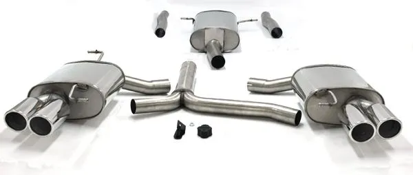 Simons Stainless steel sports muffler duplex L+R 2x80 mm for Audi A5 (B8) 2wd/Quattro Coupe/Sportback/Cabrio1.8T/2.0T EC approval (registration-free)