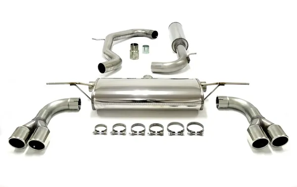 Sport exhaust for Golf 7 1.2 1.4 TSI ø 76mm stainless steel Duplex