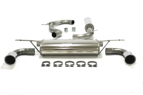 Sports exhaust for Golf 7 GTI 220-230PS ø 76mm stainless steel duplex with EC type approval (registration-free)