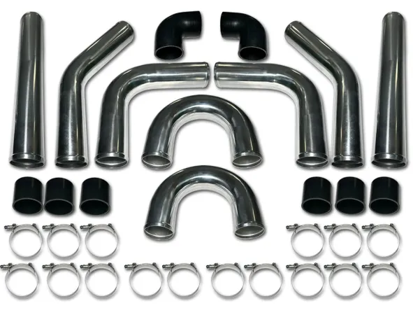 Universal installation kit for intercooler installation in 3 inch 76mm - black