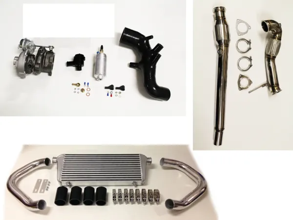 upgrade turbo kit for Audi S3 8L TT 8N up to 320hp plug&play with K04-023 upgrade + intake hose + BP + downpipe + LLK + BOV blue
