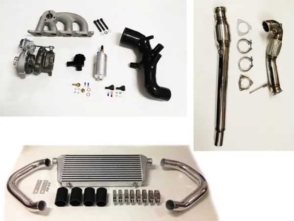 Upgrade Turbo Kit for Audi S3 8L TT 8N up to 340 hp plug-and-play with K04-023 upgrade + intake hose + BP + downpipe + exhaust manifold + intercooler + BOV black