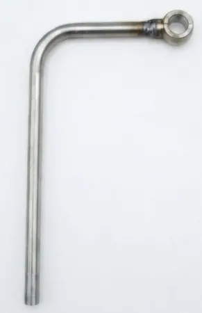 Curved water line for VR6 Turbo with a 14mm diameter ring eye, approx. 270mm long; outer pipe diameter 10mm