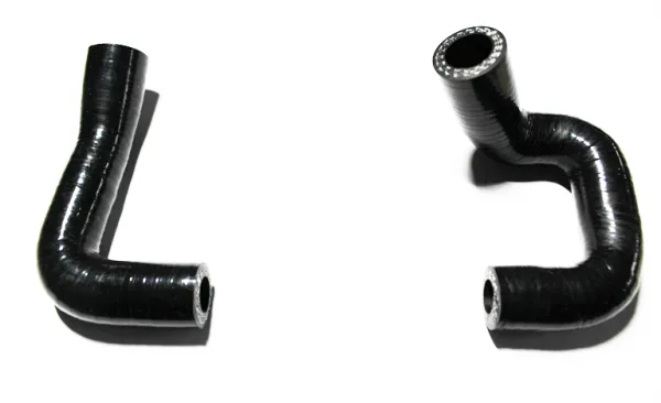 Water hoses made of silicone for VR6 on the oil cooler to the water pipe 2 pieces black 3-ply 5mm wall thickness