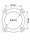 4-hole gasket from turbo to downpipe for downpipe 1.8T