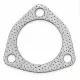 Exhaust gasket, 3 holes, ø 76 mm, hole spacing measured at the center: 88 mm