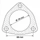 Exhaust gasket, 3 holes, ø 76 mm, hole spacing measured at the center: 88 mm
