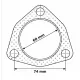 3-hole gasket for Audi 1.8T between catalytic converter and downpipe – 60mm inner diameter