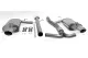 Exhaust parts made of stainless steel, including rear silencer with duplex tailpipes (90/120 mm), pipes, clamps and mounting material for a Simons sports exhaust for Mazda 6 MPS, are clearly arranged on a white background.