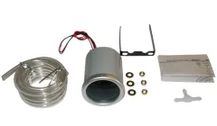 Digital exhaust gas meter display temperature indicator