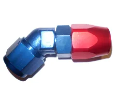 Aluminum fitting Alu 45° block angle D10 7/8-14 UNF Aluminum connection