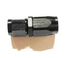 Aluminum fitting straight D06 9/16-18 UNF Alufitting Aluminum connection black