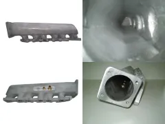 Intake manifold for VR6 Turbo short outlet side made of cast aluminum for old throttle body