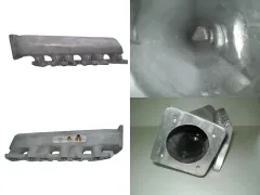 Intake manifold for VR6 Turbo short outlet side made of cast aluminum for new throttle body