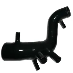 Silicone intake hose for Audi A3, Golf 4 1.8T 150-180 hp, black, 50mm ID connection to turbo - 80mm ID to LMM / WITH clamp set