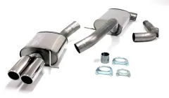 Exhaust system/sport exhaust for Passat B6 1.8TSI, 2.0TFSI ø 76mm made of stainless steel with EC approval (registration-free)