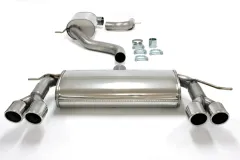 Exhaust system/sport exhaust for Scirocco 1.4TSI 1.8TSI 2.0TFSI ø 76mm duplex made of stainless steel with EC approval (registration-free)