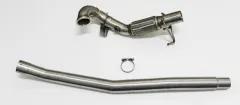 Downpipe for Audi S3 8v Quattro , Seat Leon 5F Cupra R ST 300 Golf 7 R 4-Motion 2.0 TFSI ø 76mm stainless steel with interlock flex pipe