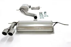 Stainless steel sports exhaust system 2x80 mm for Golf VI 1.4TSi/1.8TSi EC approval