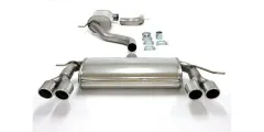 Stainless steel sports exhaust system Duplex L+R 2x 80 mm for VW Golf VI 1.4TSi/1.8TSi EC approval