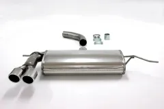 Stainless steel sports silencer 2x80 mm for Golf VI 1.4TSi/1.8TSi EC approval #1
