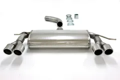 Stainless steel sport muffler duplex L+R 2x80 mm for VW Golf V 1.4TSi/1.4TSi GT EC approval
