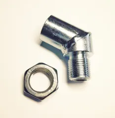 Weld-in nut for lambda sensor 45 degree adapter M18x1.5mm stainless steel