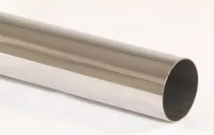 Tailpipe 16 - 76mm round sharp-edged stainless steel