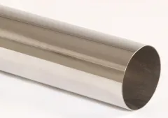 Tailpipe 17 - 90mm round sharp-edged stainless steel