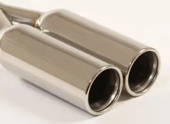 Tailpipe 18 - 2x90mm round flared stainless steel