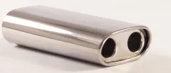 Tailpipe 22 - 75x135 straight with double absorber stainless steel